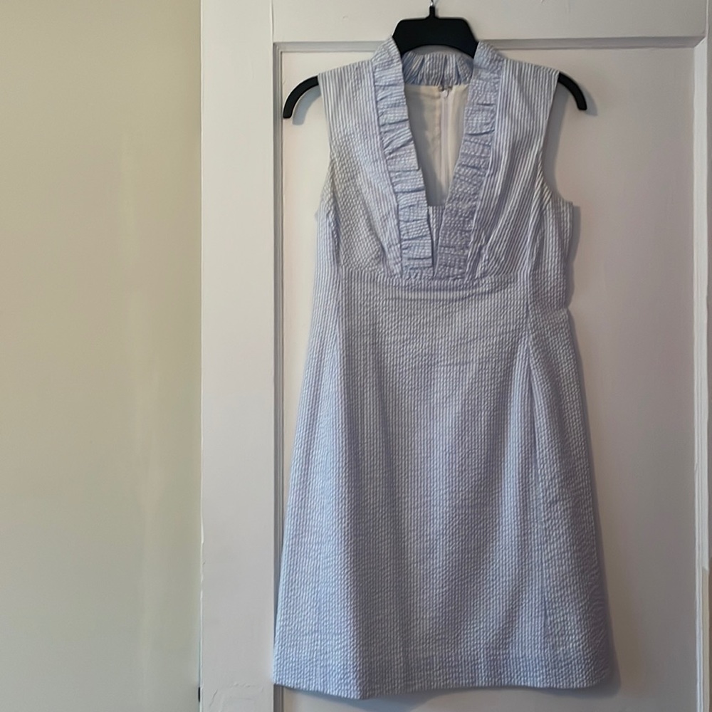 Lily Pulitzer Adeline dress—blue seersucker ✨